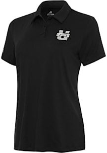 Antigua Utah State Aggies Womens Black Reprocess Recycled Short Sleeve Polo Shirt