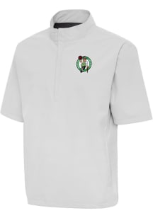 Antigua Boston Celtics Mens Grey Brisk Short Sleeve Jacket