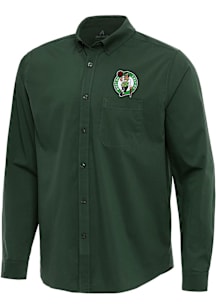Antigua Boston Celtics Mens Green Flight Long Sleeve Dress Shirt