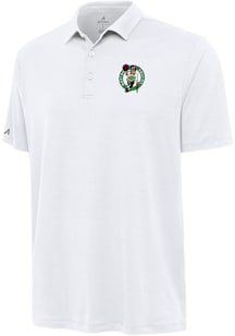 Antigua Boston Celtics Mens White Reprocess Recycled Short Sleeve Polo