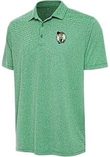 Antigua Boston Celtics Mens Green Scheme Short Sleeve Polo