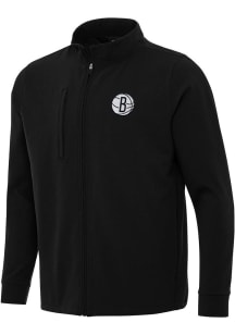Antigua Brooklyn Nets Mens Black Regard Light Weight Jacket