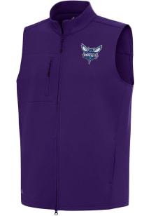 Antigua Charlotte Hornets Mens Purple Demand Sleeveless Jacket