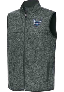 Antigua Charlotte Hornets Mens Grey Fortune Sleeveless Jacket