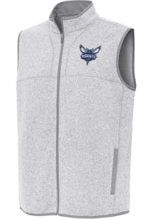 Antigua Charlotte Hornets Mens Grey Fortune Sleeveless Jacket