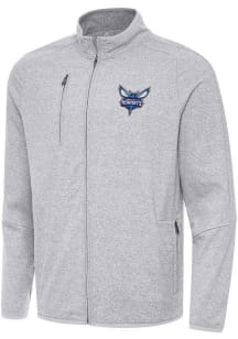 Antigua Charlotte Hornets Mens Grey Hold Up Light Weight Jacket