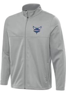 Antigua Charlotte Hornets Mens Grey Links 2 Light Weight Jacket