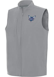 Antigua Charlotte Hornets Mens Grey Regard Sleeveless Jacket