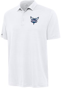 Antigua Charlotte Hornets Mens White Reprocess Recycled Short Sleeve Polo