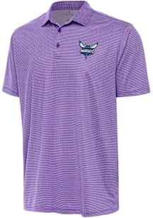 Antigua Charlotte Hornets Mens White Rings Short Sleeve Polo