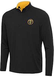 Antigua Denver Nuggets Mens Black Content Long Sleeve Qtr Zip Pullover