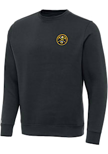 Antigua Denver Nuggets Mens Charcoal Victory Long Sleeve Crew Sweatshirt