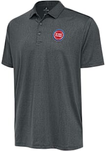 Antigua Detroit Pistons Mens Grey Ellipse Short Sleeve Polo