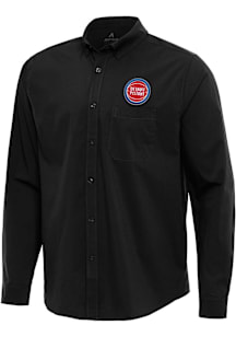 Antigua Detroit Pistons Mens Black Flight Long Sleeve Dress Shirt