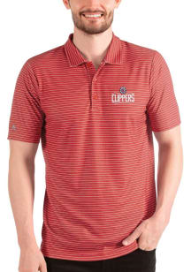 Antigua Los Angeles Clippers Mens Red Esteem Short Sleeve Polo