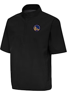 Antigua Golden State Warriors Mens Black Brisk Short Sleeve Jacket