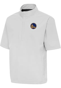 Antigua Golden State Warriors Mens Grey Brisk Short Sleeve Jacket