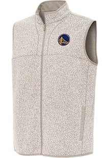 Antigua Golden State Warriors Mens Oatmeal Fortune Sleeveless Jacket