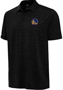 Antigua Golden State Warriors Mens Black Layout Short Sleeve Polo