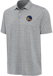 Antigua Golden State Warriors Mens Grey Layout Short Sleeve Polo