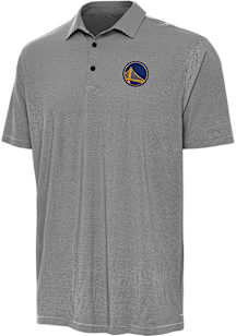Antigua Golden State Warriors Mens Black Twine Short Sleeve Polo