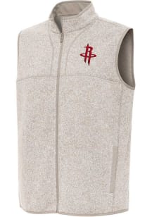 Antigua Houston Rockets Mens Oatmeal Fortune Sleeveless Jacket