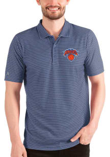 Antigua New York Knicks Mens Blue Esteem Short Sleeve Polo