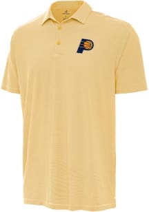 Antigua Indiana Pacers Mens Gold Twine Short Sleeve Polo