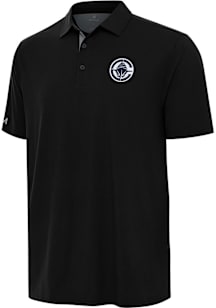 Antigua Los Angeles Clippers Mens Black Era Short Sleeve Polo