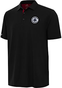 Antigua Los Angeles Clippers Mens Black Era Short Sleeve Polo