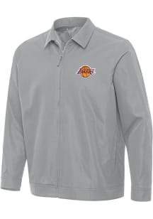 Antigua Los Angeles Lakers Mens Grey Pivot Light Weight Jacket