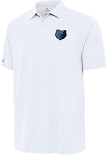 Antigua Memphis Grizzlies Mens White Alternate Era Short Sleeve Polo