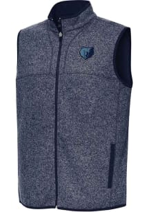 Antigua Memphis Grizzlies Mens Navy Blue Alternate Fortune Sleeveless Jacket