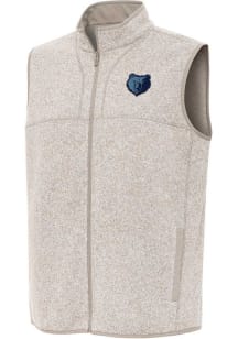 Antigua Memphis Grizzlies Mens Oatmeal Alternate Fortune Sleeveless Jacket