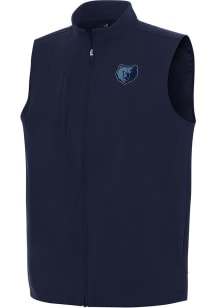 Antigua Memphis Grizzlies Mens Navy Blue Alternate Regard Sleeveless Jacket