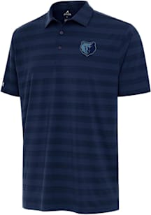 Antigua Memphis Grizzlies Mens Navy Blue Alternate Tunnel Short Sleeve Polo