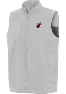 Antigua Miami Heat Mens Grey Alternate Brisk Sleeveless Jacket