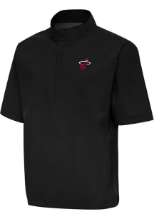 Antigua Miami Heat Mens Black Alternate Brisk Short Sleeve Jacket