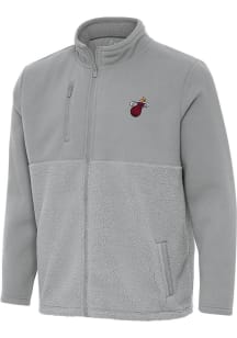 Antigua Miami Heat Mens Grey Alternate Daily Fused Medium Weight Jacket