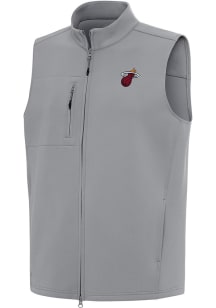 Antigua Miami Heat Mens Grey Alternate Demand Sleeveless Jacket