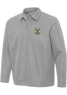 Antigua Milwaukee Bucks Mens Grey Pivot Light Weight Jacket