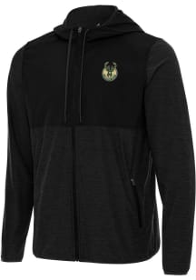 Antigua Milwaukee Bucks Mens Black Sway Light Weight Jacket