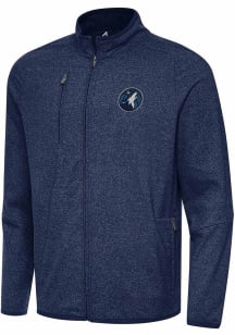 Antigua Minnesota Timberwolves Mens Navy Blue Hold Up Light Weight Jacket