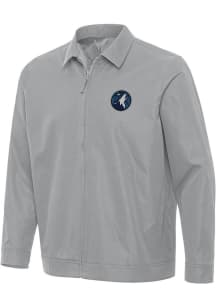 Antigua Minnesota Timberwolves Mens Grey Pivot Light Weight Jacket