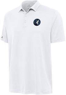 Antigua Minnesota Timberwolves Mens White Reprocess Recycled Short Sleeve Polo