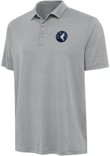 Antigua Minnesota Timberwolves Mens Grey Reprocess Recycled Short Sleeve Polo