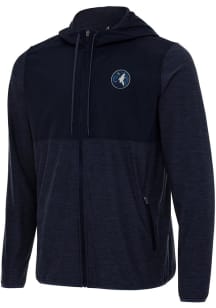 Antigua Minnesota Timberwolves Mens Navy Blue Sway Light Weight Jacket