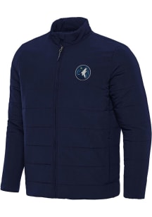 Antigua Minnesota Timberwolves Mens Navy Blue Swelter Filled Jacket