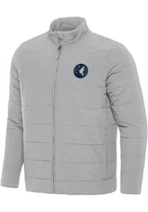 Antigua Minnesota Timberwolves Mens Grey Swelter Filled Jacket