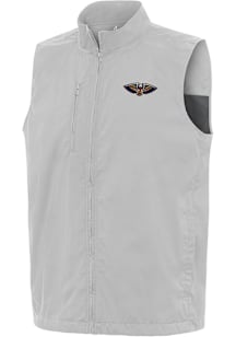 Antigua New Orleans Pelicans Mens Grey Brisk Sleeveless Jacket